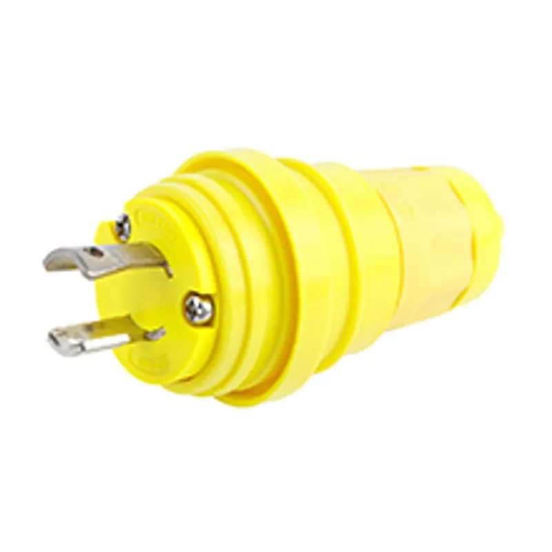 Watertite Extreme Plug, 2 Pole/2 Wire, NEMA L2-20, 250V, Cord Grip Body Size F2, Silicone Husk