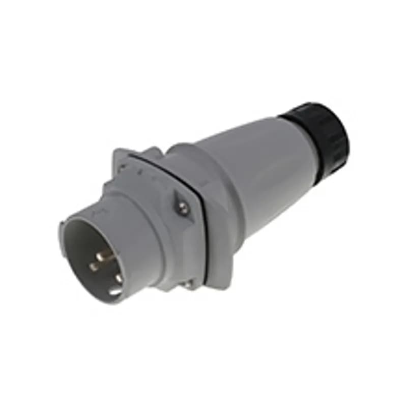 Woodhead ARC30MHDC02 - Woodhead ArcArrest Plug with Handle, Drawplates, and Cap, Switch-Rated, 30.0A, 208V AC, 2-Pole+Ground, Insulator Keying Position 16, Three Grommets Included