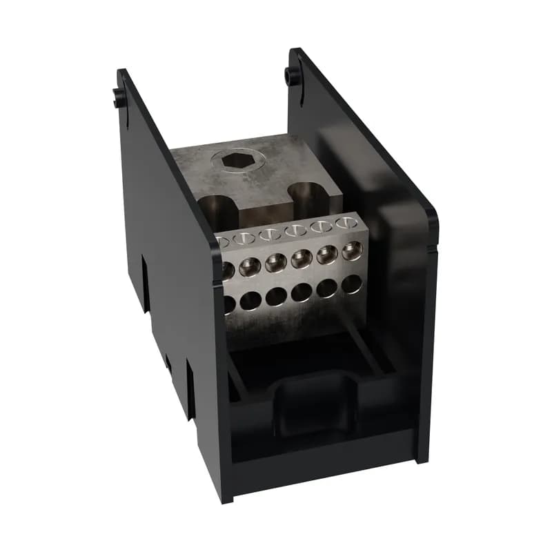 Open-Style PDB UL 1953 1000V 270A Tin-plated Aluminum - 350A 1-Pole 1 - 12 openings; 500-#4 --- #4-#14 Box to Box