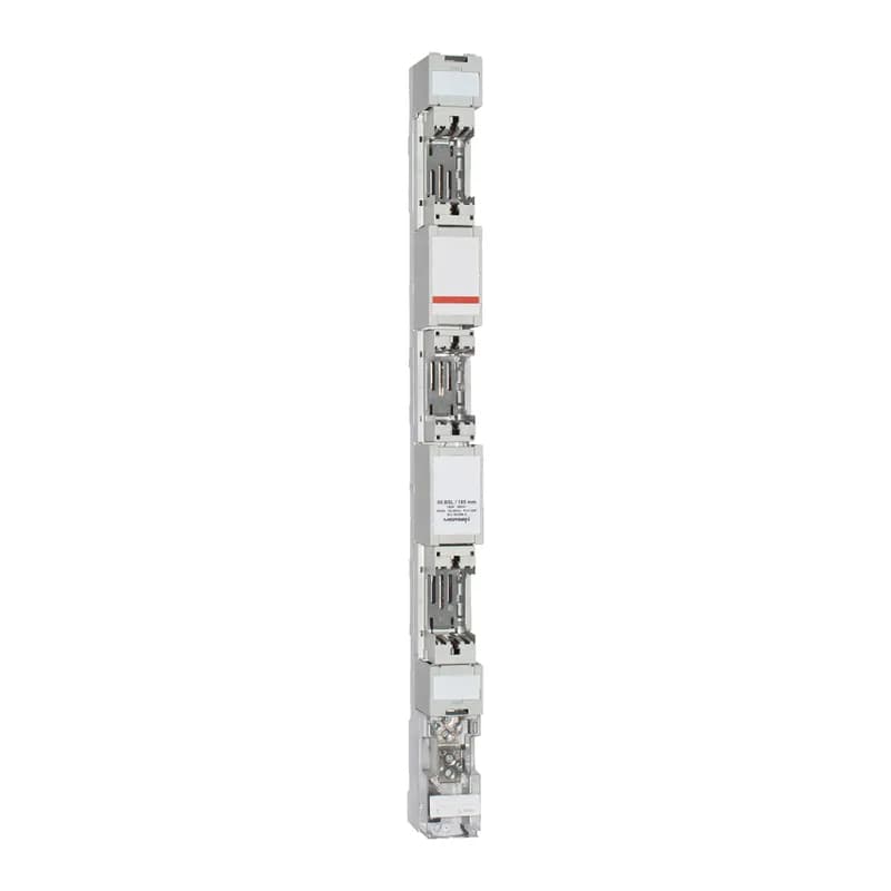 NH-vertical fuse rail BSL Size NH00 690VAC 160A 3-Pole Bus bar system 185 mm With cable connection Clamp Strap - Al/Cu clamps