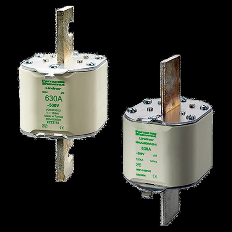 DIN NH Standard fuse-link aM Size NH4 500VAC 400A live tags Top indicator Body width 100.10 mm