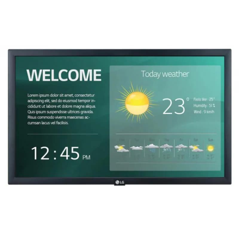 22" FHD, 250nit, 2 HDMI, 1 USB