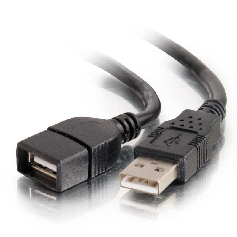 2m USB A/A EXT CBL BLK