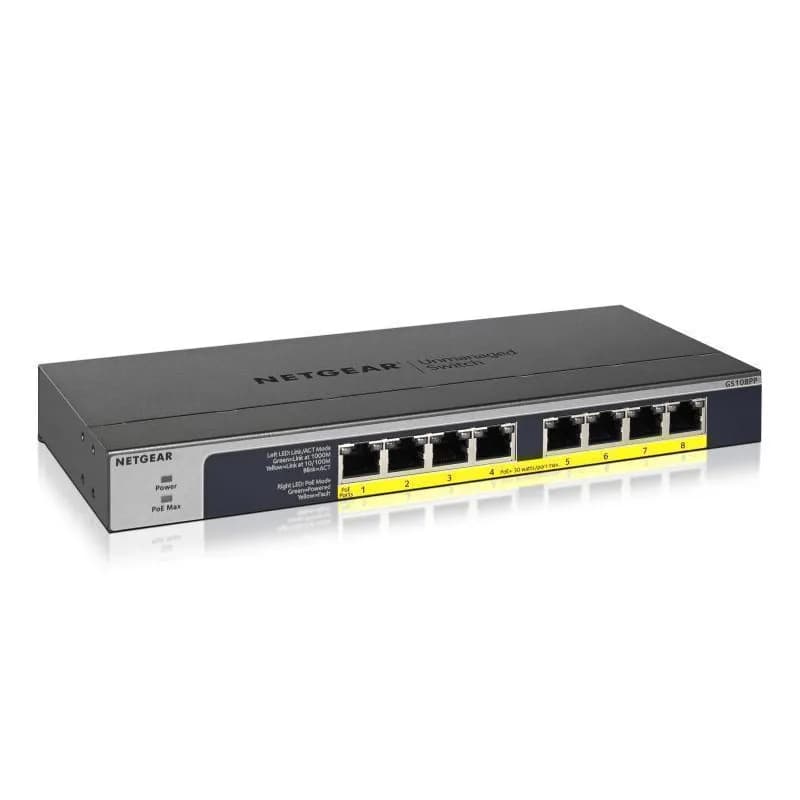 NETGEAR GS108PP100NAS - NETGEAR 8-Port Gigabit Etherne