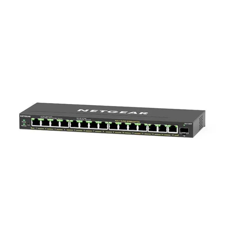 NETGEAR GS316EP100NAS - 16PT GE PLUS SWCH W/ POE+
