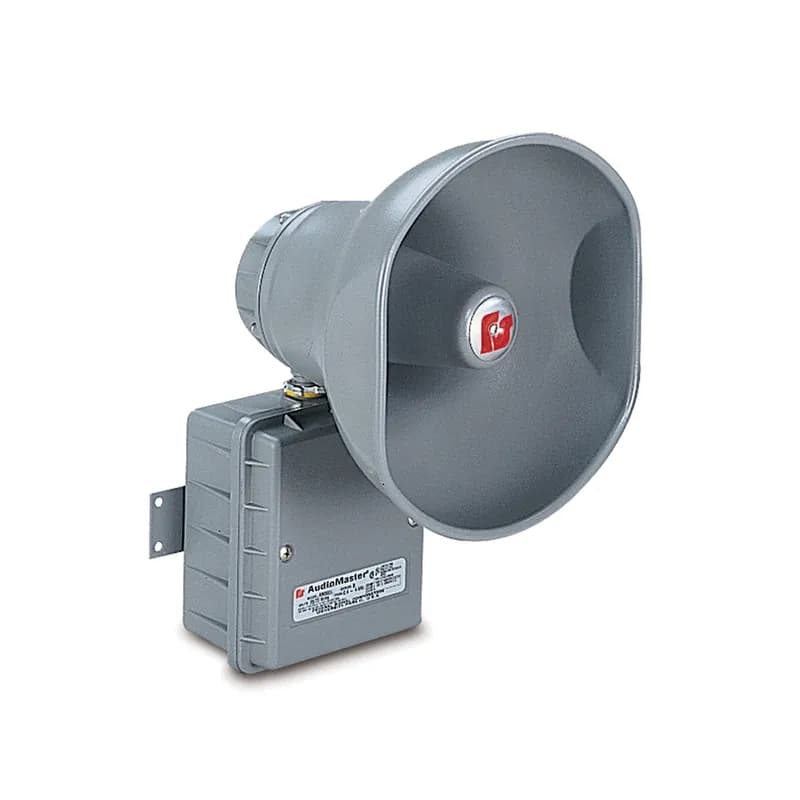 Federal Signal AM15XD2 - AudioMaster Public Address Speaker, 15W, Hazardous Location, UL Fire, UL and cUL CID2, 8 Ohms, Gray
