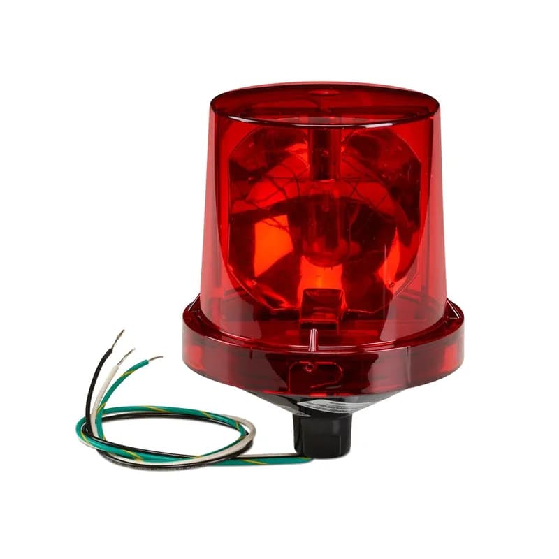 Electraray Incandescent Rotating Light, Hazardous Location, UL and cUL CID2, 120VAC, Red