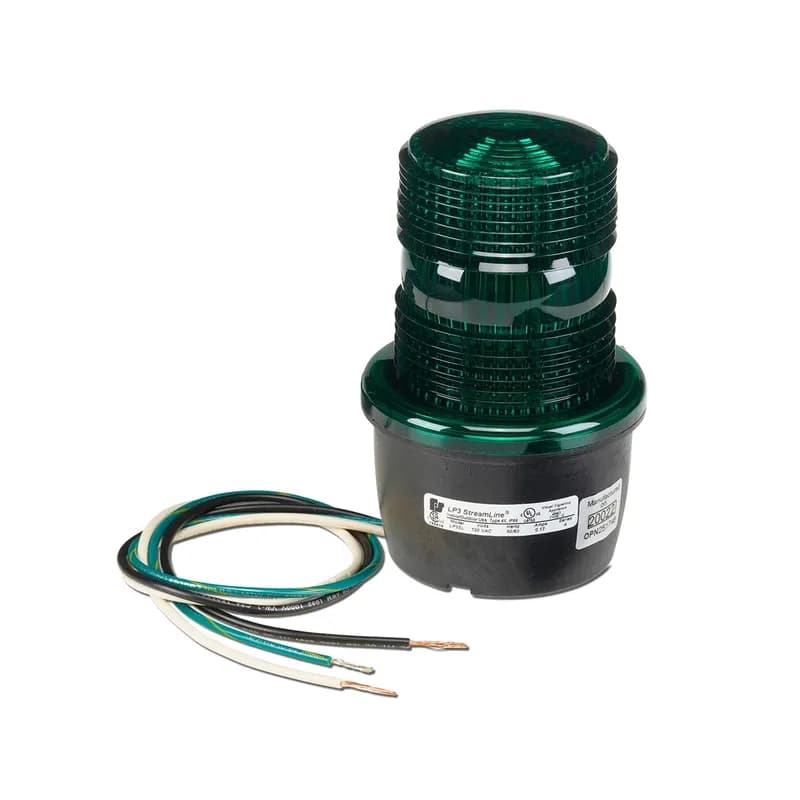 StreamLine LED Light, Low Profile, UL and cUL, 120VAC, Surface Mount, Green