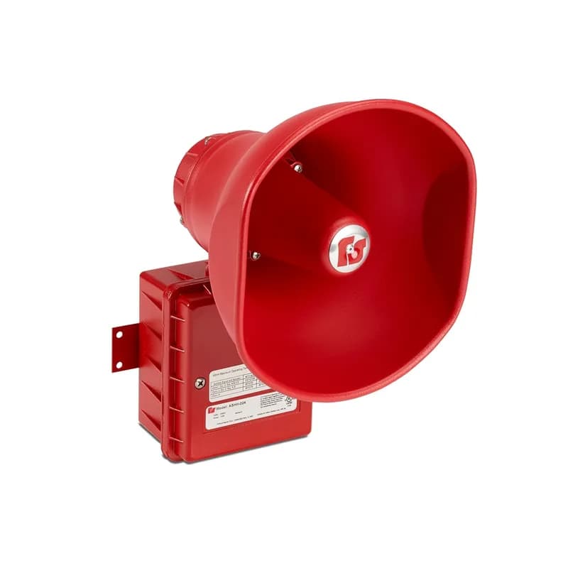 Amplified Speaker, 30W, Supervised, Hazardous Location, UL and cUL CID2, UL Fire, 24VDC, Red