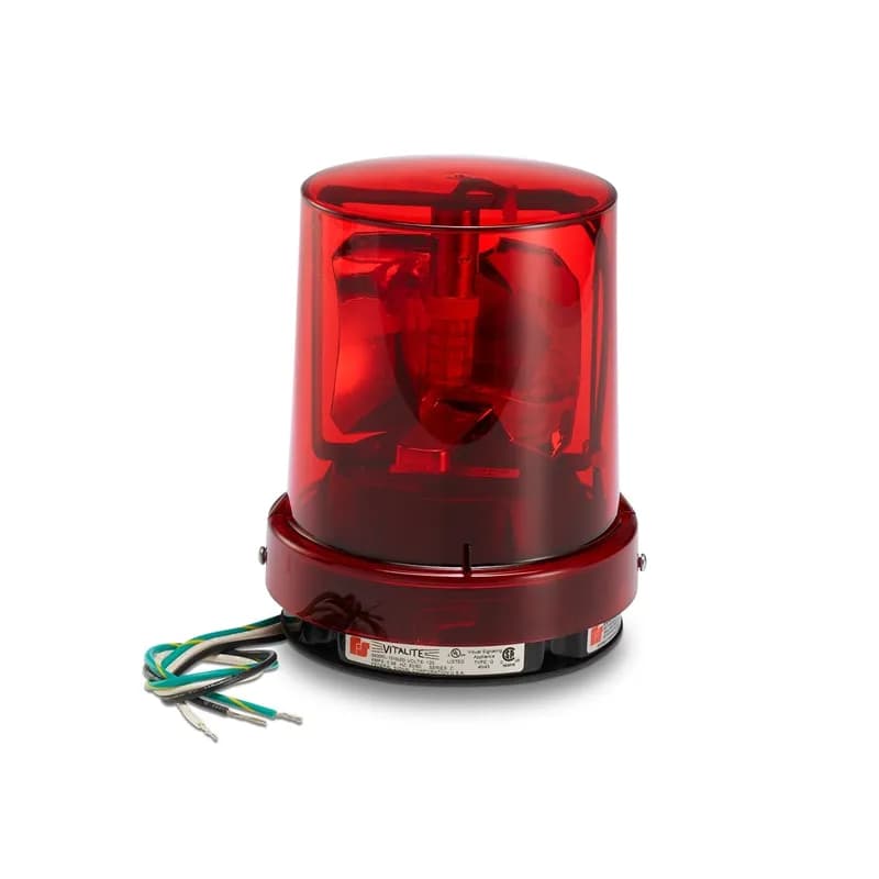 Vitalite Rotating LED Warning Light, 120VAC, Red