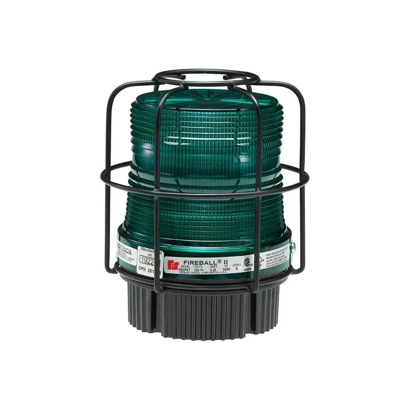 Fireball Hazardous Location LED Warning Light, 12-24VDC, Green