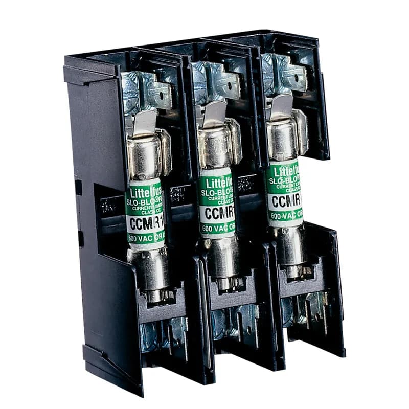 Littelfuse L60030C-2PQ - Littelfuse DIN series Class CC fuse blocks have integral DIN rail mounting capabilities that allow secure mounting to 35mm "hat" type DIN rails. New releasable mechanism allows installation and removal of block without removing adjacent components on DIN rail. Electrical panel builders and machine builders no longer need to use mounting adapters, saving assembly time and related costs.
