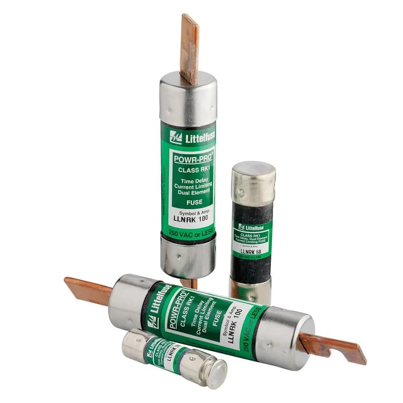 Littelfuse LLNRK and LLSRK series POWR-PRO™ fuses provide superior overload and short circuit protection for service entrance, main, feeder and general-purpose branch circuits up to 600 amperes. LLNRK/LLSRK series fuses can be installed in existing Class H fuse blocks to upgrade systems containing lower interrupting rating Class H one-time or renewable fuses.