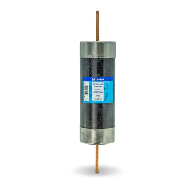 FLSR600 is a Class RK5 fuse with an ampere rating of 600 and knife-blade-style construction.