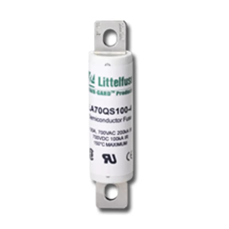 VERY FAST-ACTI SEMICOND FUSE QS450-4K. Littelfuse LA70QS semiconductor fuses were developed to provide improved performance required by today’s new equipment. The LA70QS features lower I2t, improved cycling, and lower watts loss. It is the best choice for the protection of dynamic solid-state equipment. Features: Very low I2t improved protection of equipment. Superior cycling ability for long, reliable life on high cycling loading. Lower watts loss for cooler operation. 700 Volt AC/DC rating provides greater design versatility. Compact sizes allow downsizing of equipment. Applications: Protection of 700 volt or less solid state equipment such as motor drives, UPS, inverters, etc.