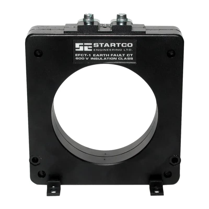 The EFCT series is a sensitive nickel-core current transformer used with Littelfuse relays to detect low levels of earth-leakage current.
