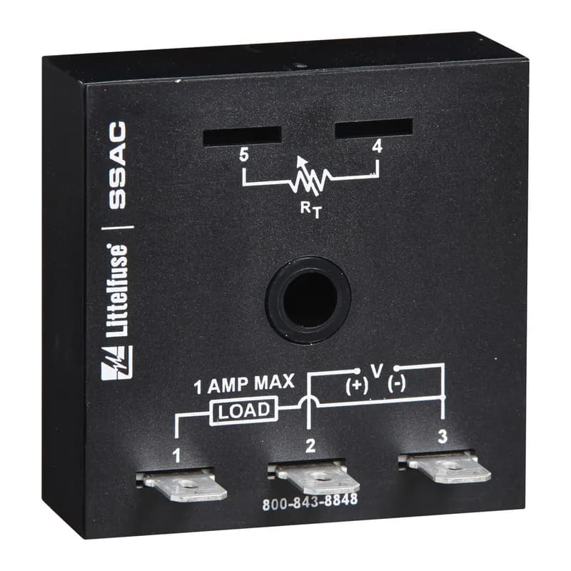The TS1 Series offers proven reliability and performance with years of use in OEM equipment and commercial applications. This encapsulated general use timing module is capable of controlling load currents ranging from 5mA to 1A. May be connected in series with contactors, relays, valves, solenoids, small motors, and lamps. Operation (Delay-on-Make): Upon application of input voltage, the time delay begins. The output is de-energized before and during the time delay. At the end of the time delay, the output energizes and remains energized until input voltage is removed. Reset: Removing input voltage resets the time delay and output.