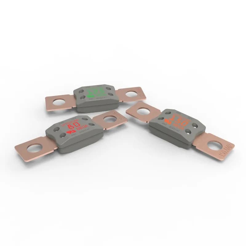 The MEGA® Fuse is designed for high current circuit protection with "Diffusion Pill Technology." The MEGA® Fuse also provides time delay characteristics. Designed and patented by Littelfuse, the MEGA® Fuse is ideal for battery and alternator protection application and other heavy gauge cables requiring ultra-high current protection.