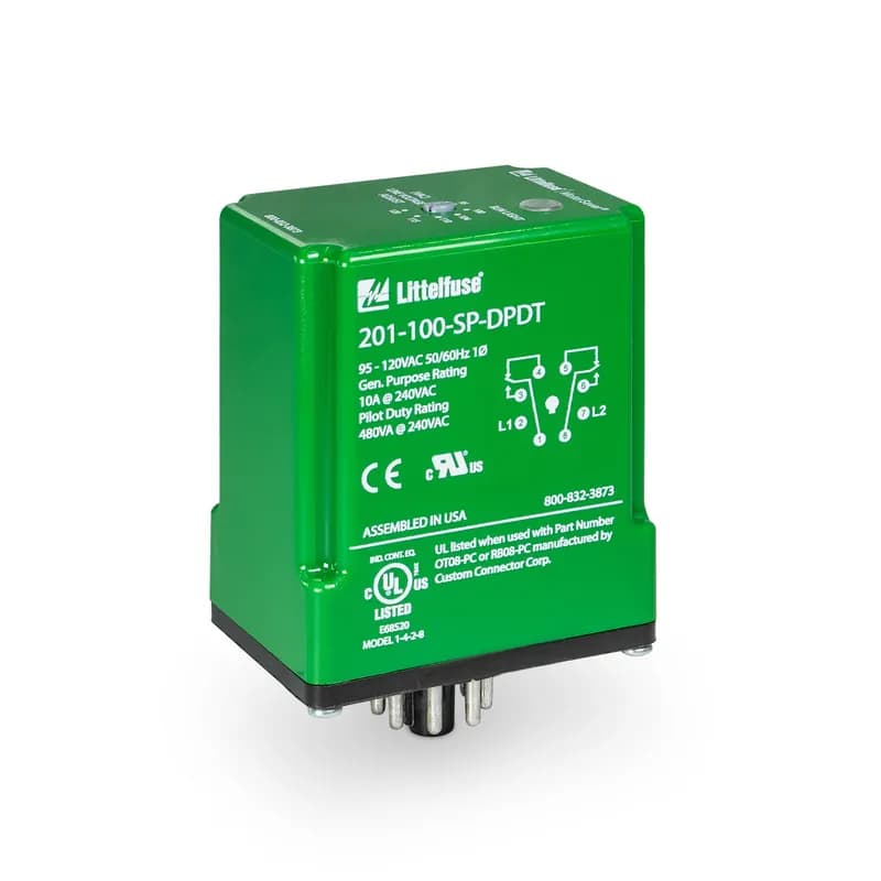 Littelfuse 201-200-SP-DPDT - 1-PH 8-PIN PLUG-IN VM / 190 -