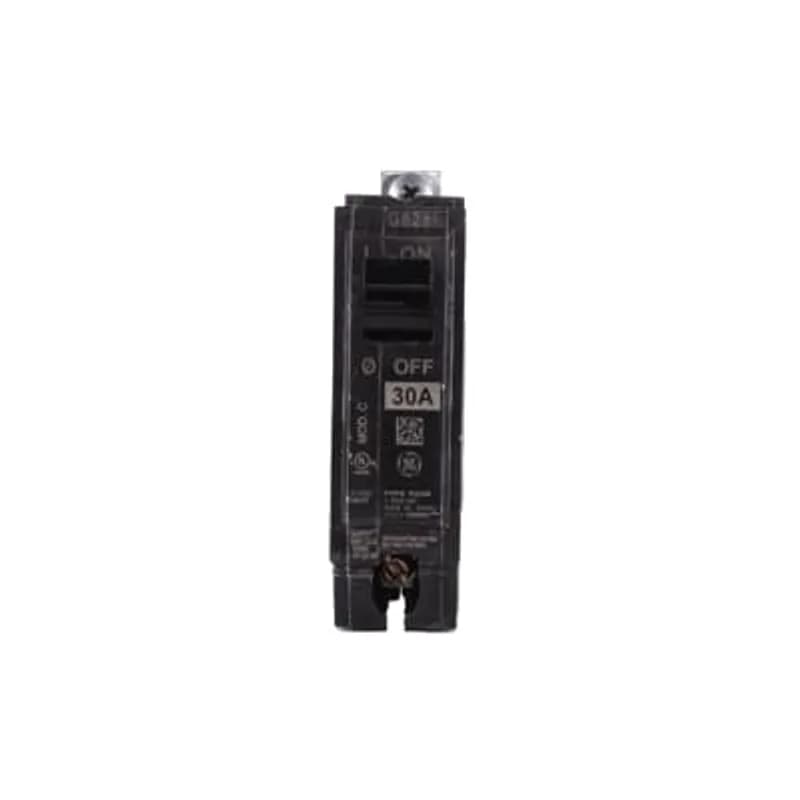 Q line circuit breakers are one-inch wide per pole, compact, thermal-magnetic devices designed for residential and commercial applications. The QB breakers are bolt-on versions of the Q Line used for bolting to the bus connections of load centers and lighting panels. All Q Line circuit breakers feature Quick-make / Quick-break mechanisms, common trip bars, and easy to spot trip indication to ensure safety and reliability. Q Line breakers are available in 1, 2, and 3 pole versions, can be ordered with auxiliary contact and shunt trip accessories, and can be ordered for use in HID applications. 1130 Amps 30 A