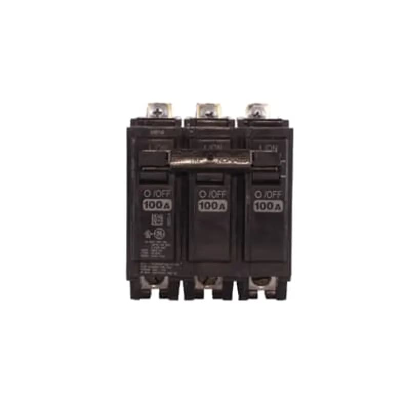 Q line circuit breakers are one-inch wide per pole, compact, thermal-magnetic devices designed for residential and commercial applications. The QB breakers are bolt-on versions of the Q Line used for bolting to the bus connections of load centers and lighting panels. All Q Line circuit breakers feature Quick-make / Quick-break mechanisms, common trip bars, and easy to spot trip indication to ensure safety and reliability. Q Line breakers are available in 1, 2, and 3 pole versions, can be ordered with auxiliary contact and shunt trip accessories, and can be ordered for use in HID applications. 2100 Amps 100 A