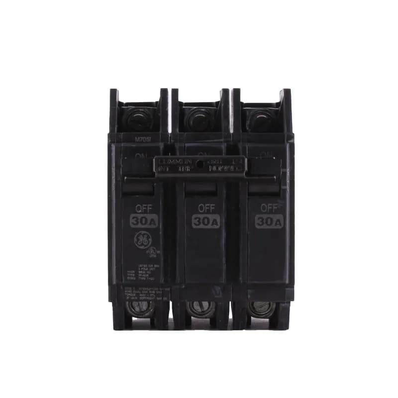 ABB - Electrification THQC32030WL - Q line circuit breakers are one-inch wide per pole, compact, thermal-magnetic devices designed for residential and commercial applications. The QC breakers are lug-lug versions of the Q Line and are available for 35mm DIN rail mounting. All Q Line circuit breakers feature Quick-make / Quick-break mechanisms, common trip bars, and easy to spot trip indication to ensure safety and reliability. Q Line breakers are available in 1, 2, and 3 pole versions and can be ordered with auxiliary contact and shunt trip accessories. 30WL Amps 30 A
