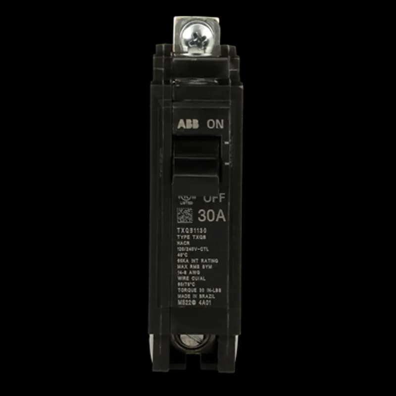 Q line circuit breakers are one-inch wide per pole, compact, thermal-magnetic devices designed for residential and commercial applications. The QB breakers are bolt-on versions of the Q Line used for bolting to the bus connections of load centers and lighting panels. All Q Line circuit breakers feature Quick-make / Quick-break mechanisms, common trip bars, and easy to spot trip indication to ensure safety and reliability. Q Line breakers are available in 1, 2, and 3 pole versions, can be ordered with auxiliary contact and shunt trip accessories, and can be ordered for use in HID applications. 1130 Amps 30 A
