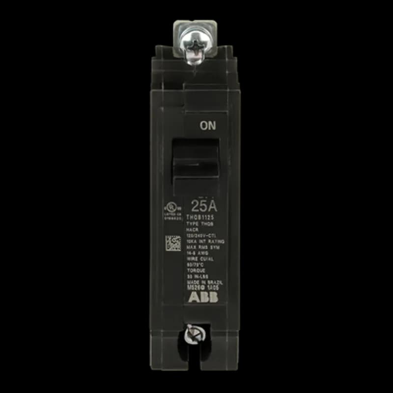 Q line circuit breakers are one-inch wide per pole, compact, thermal-magnetic devices designed for residential and commercial applications. The QB breakers are bolt-on versions of the Q Line used for bolting to the bus connections of load centers and lighting panels. All Q Line circuit breakers feature Quick-make / Quick-break mechanisms, common trip bars, and easy to spot trip indication to ensure safety and reliability. Q Line breakers are available in 1, 2, and 3 pole versions, can be ordered with auxiliary contact and shunt trip accessories, and can be ordered for use in HID applications. 1125 Amps 25 A