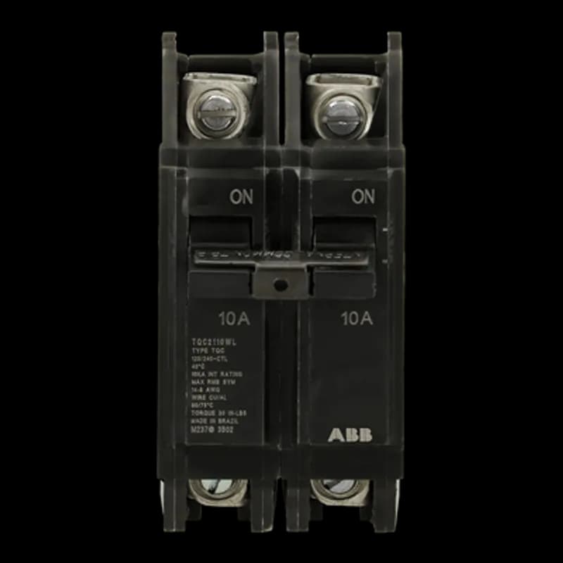 Molded Case Circuit Breaker, Q-Line, Cable-in Cable-out (Lug-Lug), 240V Class, TQC, THQC, THHQC 120/240 VAC, Internal Common Trip. Solid or stranded for 14-10 AWG.