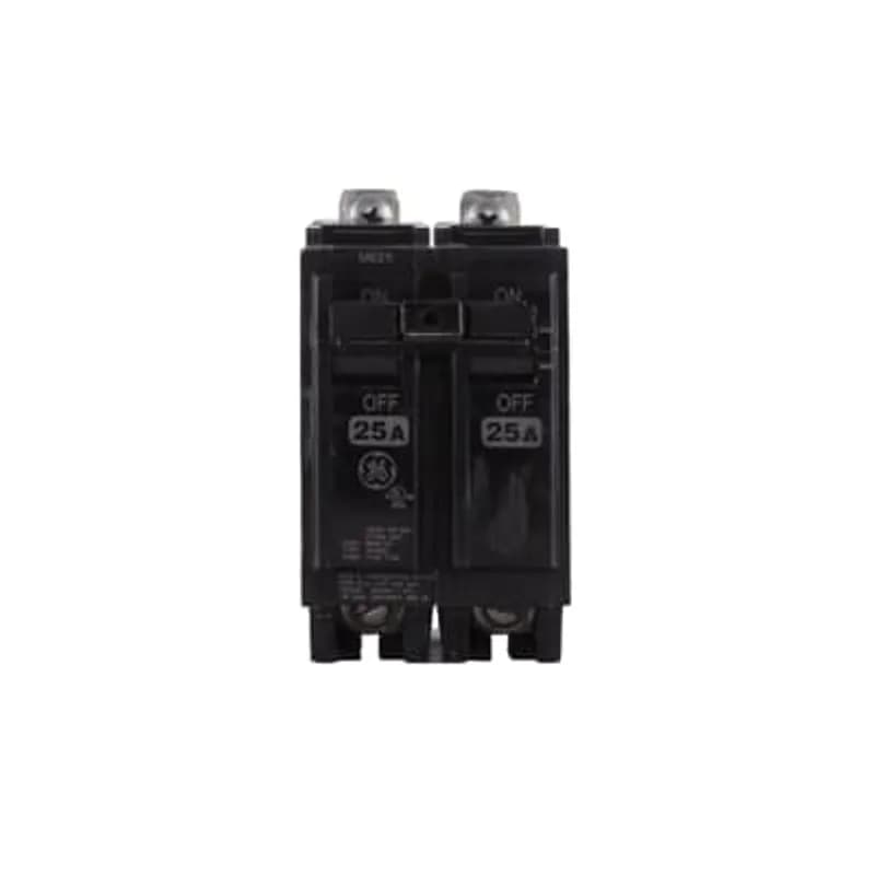 Q line circuit breakers are one-inch wide per pole, compact, thermal-magnetic devices designed for residential and commercial applications. The QB breakers are bolt-on versions of the Q Line used for bolting to the bus connections of load centers and lighting panels. All Q Line circuit breakers feature Quick-make / Quick-break mechanisms, common trip bars, and easy to spot trip indication to ensure safety and reliability. Q Line breakers are available in 1, 2, and 3 pole versions, can be ordered with auxiliary contact and shunt trip accessories, and can be ordered for use in HID applications. 2125 Amps 25 A