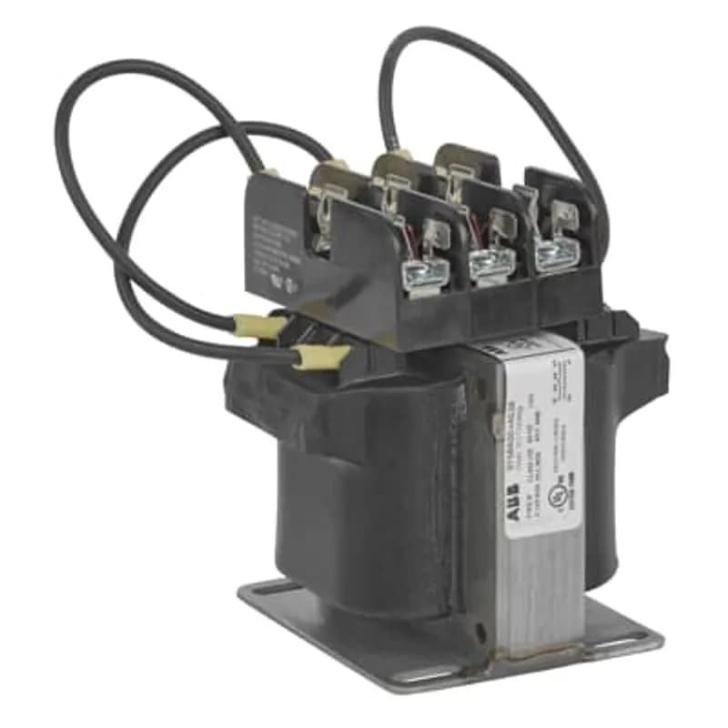 ABB - Electrification 9T58K0046G38 - ABB's Machine tool core and coil transformers are isolation transformers designed to provide a high degree of secondary voltage stability (regulation) during a brief period of overload condition (also referred to as “inrush current”). They are ideal for applications where power regulation and space optimization are critical. Machine tool core and coil transformers feature welded cores to deliver outstanding performance, long life, and quiet operation.