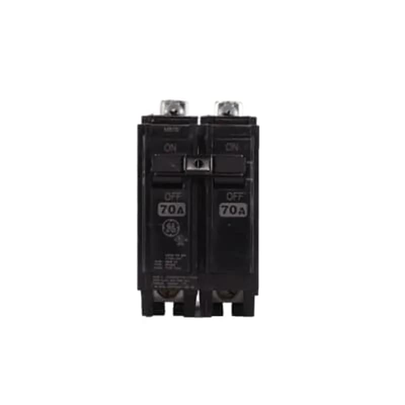 Q line circuit breakers are one-inch wide per pole, compact, thermal-magnetic devices designed for residential and commercial applications. The QB breakers are bolt-on versions of the Q Line used for bolting to the bus connections of load centers and lighting panels. All Q Line circuit breakers feature Quick-make / Quick-break mechanisms, common trip bars, and easy to spot trip indication to ensure safety and reliability. Q Line breakers are available in 1, 2, and 3 pole versions, can be ordered with auxiliary contact and shunt trip accessories, and can be ordered for use in HID applications. 2170 Amps 70 A