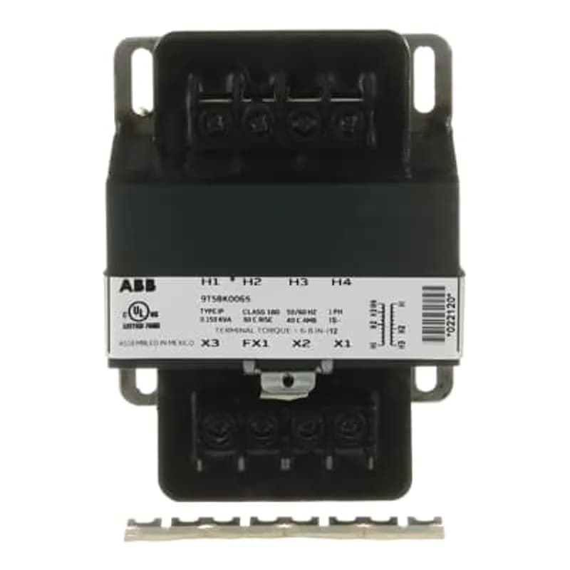 ABB's Machine tool core and coil transformers are isolation transformers designed to provide a high degree of secondary voltage stability (regulation) during a brief period of overload condition (also referred to as “inrush current”). They are ideal for applications where power regulation and space optimization are critical. Machine tool core and coil transformers feature welded cores to deliver outstanding performance, long life, and quiet operation.