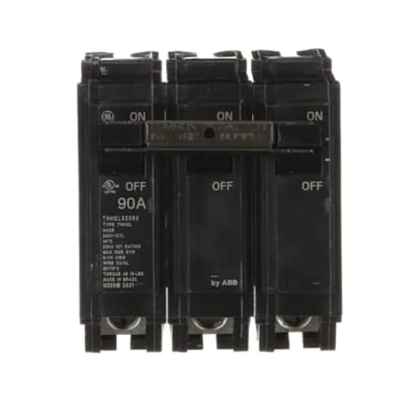 Q line circuit breakers are one-inch wide per pole, compact, thermal-magnetic devices designed for residential and commercial applications. The QL breakers are plug-in versions of the Q Line used for connection to load centers and lighting panels. All Q Line circuit breakers feature Quick-make / Quick-break mechanisms, common trip bars, and easy to spot trip indication to ensure safety and reliability. Q Line breakers are available in 1, 2, and 3 pole versions, can be ordered with auxiliary contact and shunt trip accessories, and can be ordered for use in HID applications. 2090 Amps 90 A