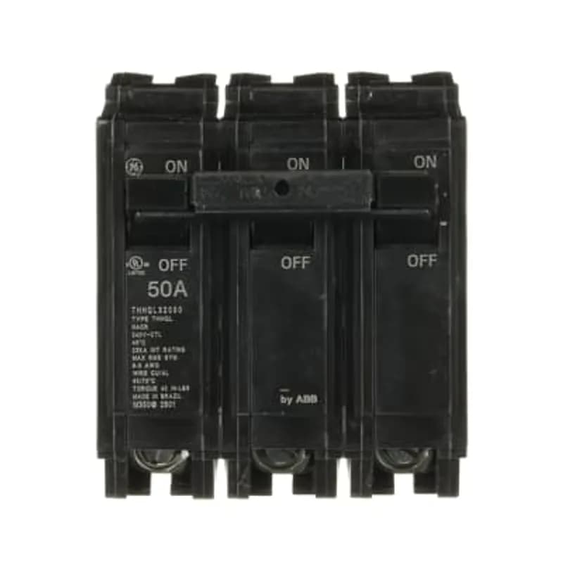 Q line circuit breakers are one-inch wide per pole, compact, thermal-magnetic devices designed for residential and commercial applications. The QL breakers are plug-in versions of the Q Line used for connection to load centers and lighting panels. All Q Line circuit breakers feature Quick-make / Quick-break mechanisms, common trip bars, and easy to spot trip indication to ensure safety and reliability. Q Line breakers are available in 1, 2, and 3 pole versions, can be ordered with auxiliary contact and shunt trip accessories, and can be ordered for use in HID applications. 2050 Amps 50 A