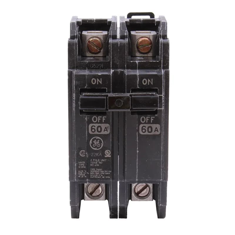 Q line circuit breakers are one-inch wide per pole, compact, thermal-magnetic devices designed for residential and commercial applications. The QC breakers are lug-lug versions of the Q Line and are available for 35mm DIN rail mounting. All Q Line circuit breakers feature Quick-make / Quick-break mechanisms, common trip bars, and easy to spot trip indication to ensure safety and reliability. Q Line breakers are available in 1, 2, and 3 pole versions and can be ordered with auxiliary contact and shunt trip accessories. 60WL Amps 60 A