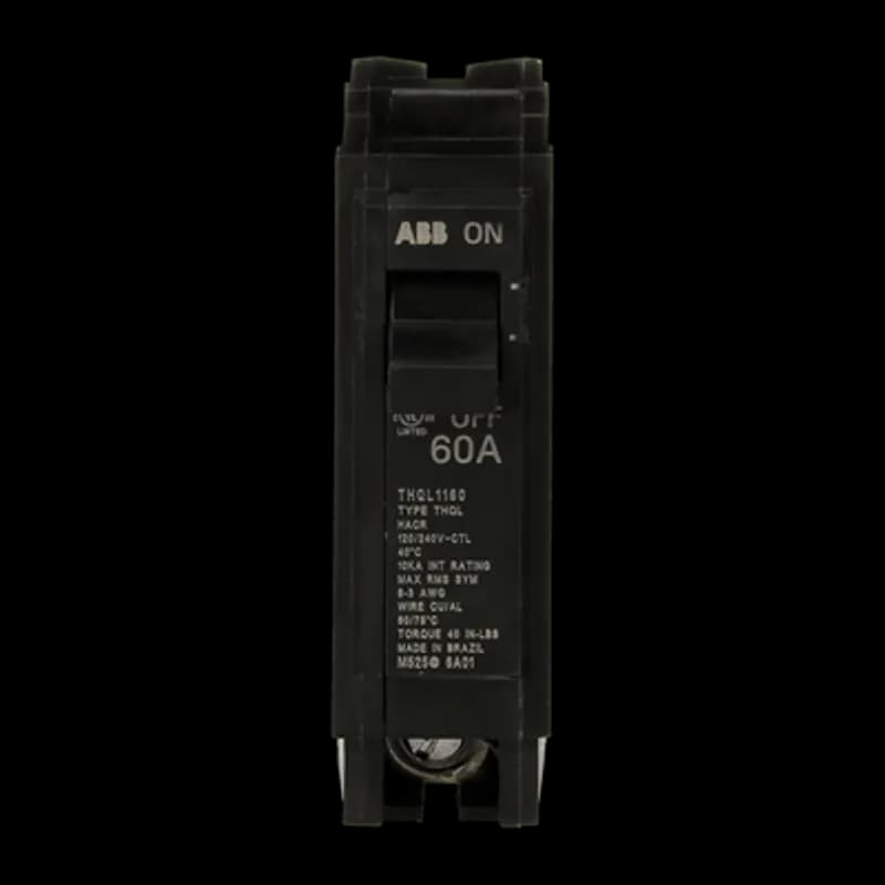 Q Line circuit breakers are one-inch wide per pole, compact, thermal-magnetic devices designed for residential and commercial applications in load centers or lighting panels. All Q Line circuit breakers feature Quick-make / Quick-break mechanisms, common trip bars, and easy to spot trip indication to ensure safety and reliability. Q Line breakers can be ordered with auxiliary contact and shunt trip accessories, and can be ordered for use in HID applications. The THQL1115 breaker Amps has 1 pole, an ampere rating of 15 A, an interrupting rating of 10 kAIC, and a voltage rating of 120/240V.
