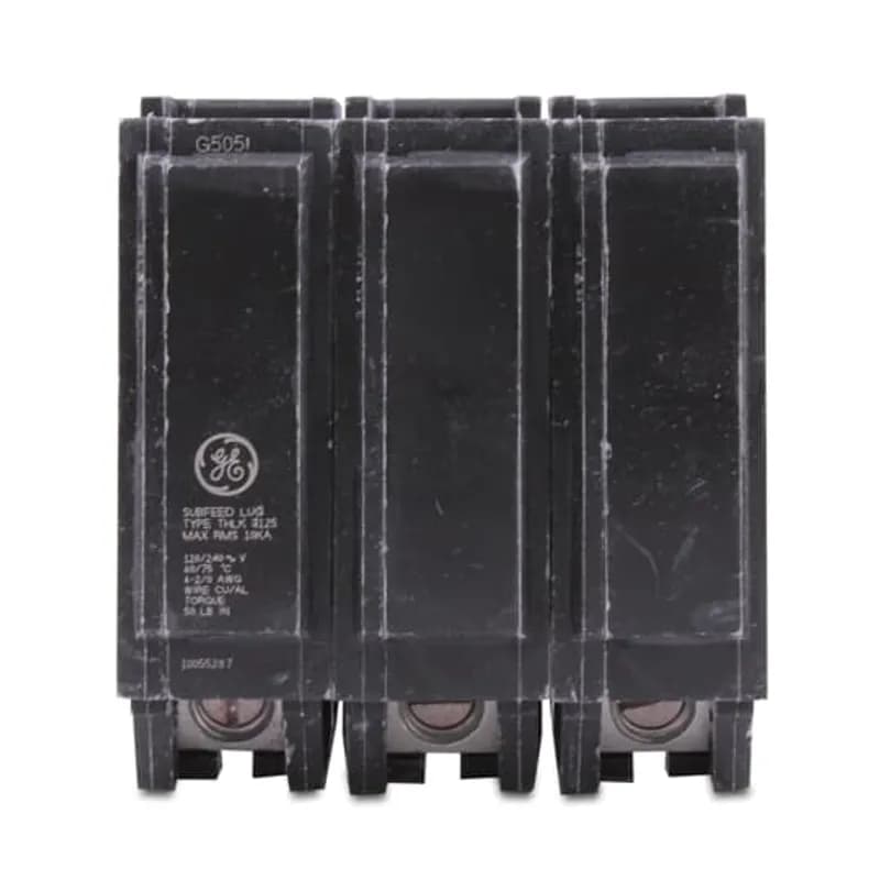 The THLK3125 is a 3 pole plug-in kit designed to economically supply power to a subpanel. It is rated up to 125 A and can be used as a sub-feed or feed-thru lug.