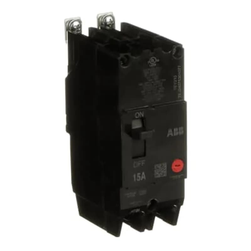 The TEY is a one-inch wide per pole, compact, "bolt-on" circuit breaker for use on grounded 480Y/277 Vac systems. The bolt-on mounting base accessory makes the TEY suitable for varied applications as a lug-lug breaker. All TEY circuit breakers feature Quick-make / Quick-break mechanisms, common trip bars, and easy to spot trip indication to ensure safety and reliability. TEY breakers are available in 1, 2, and 3 pole versions and can be ordered with auxiliary contact and shunt trip accessories. TEY 2 POLE 15 AMP