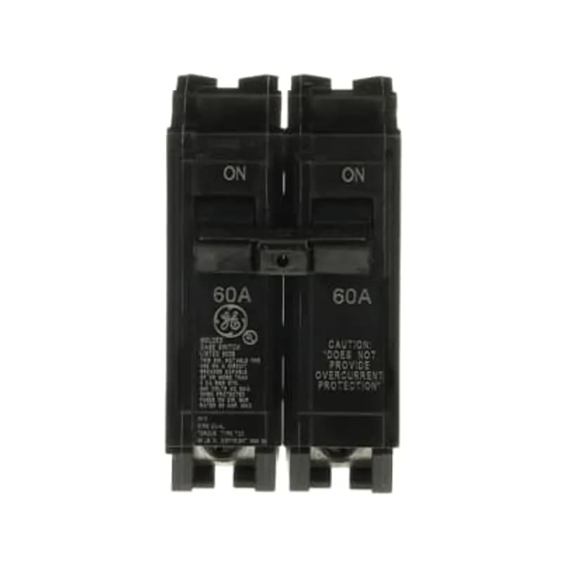 ABB - Electrification TQL22Y60 - Q line circuit breakers are one-inch wide per pole, compact, thermal-magnetic devices designed for residential and commercial applications. The QL breakers are plug-in versions of the Q Line used for connection to load centers and lighting panels. All Q Line circuit breakers feature Quick-make / Quick-break mechanisms, common trip bars, and easy to spot trip indication to ensure safety and reliability. Q Line breakers are available in 1, 2, and 3 pole versions, can be ordered with auxiliary contact and shunt trip accessories, and can be ordered for use in HID applications. 2Y60 Amps 60 A
