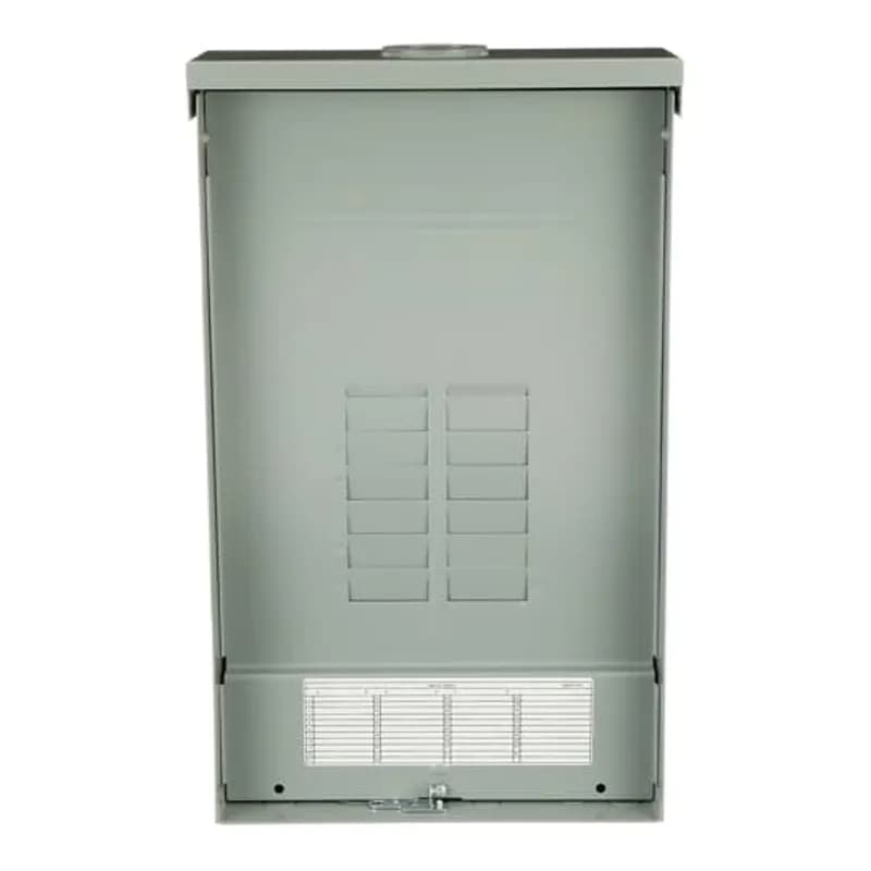 Main lug load centers can be used as a home's main panel or sub panel depending upon your preferences. All ABB load centers are rated up to 60 degree/75 degree centrigrade and is suitable for use with service entrance equipment when installed in accordance with electrical code. The TL12412R features space for 12, 1" breakers, 3 phases, a 125 A bus ampere rating, and an outdoor suitable enclosure.