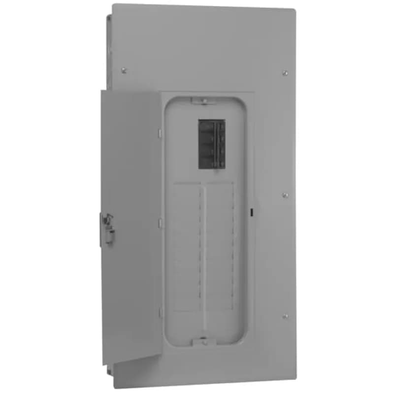 PowerMark Gold Meter Socket Load Centers are an ideal option for residential applications. Additonally, PowerMark Gold Meter Socket Load Centers provide increased reliability and maximum circuit layout flexibility. All our PowerMark Gold Meter Socket Load Centers are built with high-quality materials for extended durability. Furthermore, their perfected design allows for an easy and fast installation. The TSM3220UWCU is a main breaker, wide body meter scoket with a ring and features a 200 A main ampere rating, a 22kAIC interrupting capacity rating, spcae for 32 , 1" breakers, a copper bus, and an outdoor suitable, surface enclosure.