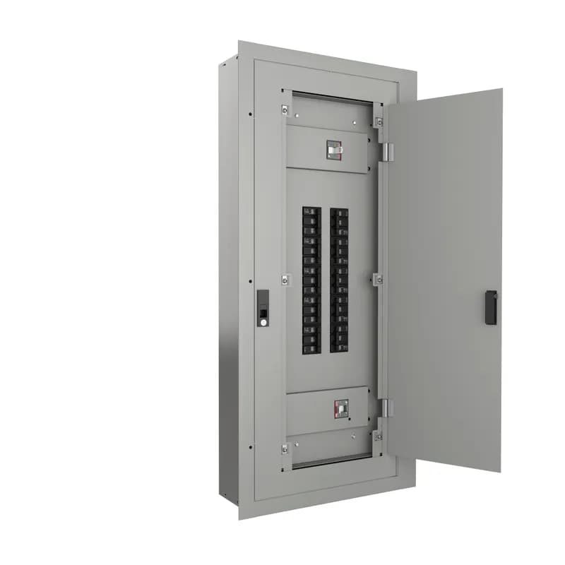 Door within door 20" front for flush mounted ReliaGear lightings panels. The door-in-door is convenient for contractors to gain easy access to equipment from the front of the panel. Door-in-door allows a contractor access to the gutters without removing the front.