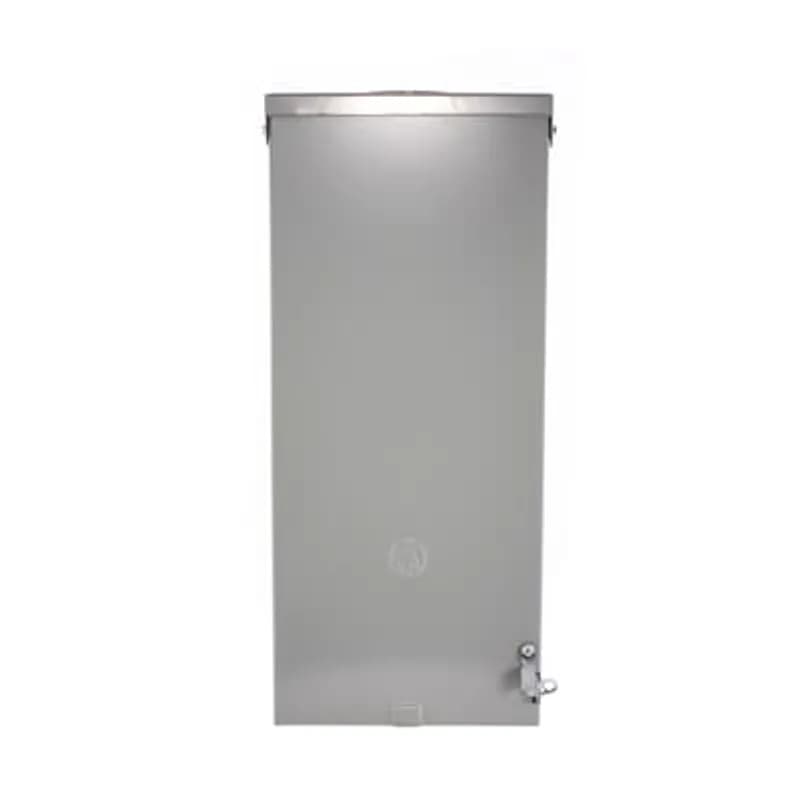 ABB - Electrification THQMV200NRE - PowerMark Gold 200 Amp 10 in. Enclosed Outdoor Circuit Breaker , , -Outdoor NEMA 3R Enclosure , -200A circuit breaker is factory installed , -Short circuit ratings equal to installed breaker rating , , GE's circuit breaker enclosures are UL Listed, CSA Certified and are suitable for use as service equipment (except as noted). The short circuit rating of the enclosure/circuit breaker combination is equal to the short circuit rating of the installed circuit breaker. , , Enclosure notes and/or limitation: Includes factory installed 200 amp 2 pole breaker. , , ACCESSORIES: , , Neutral Kit (non-GF applications): Raintight Hubs: TC150, TC200, TC250, TCCP