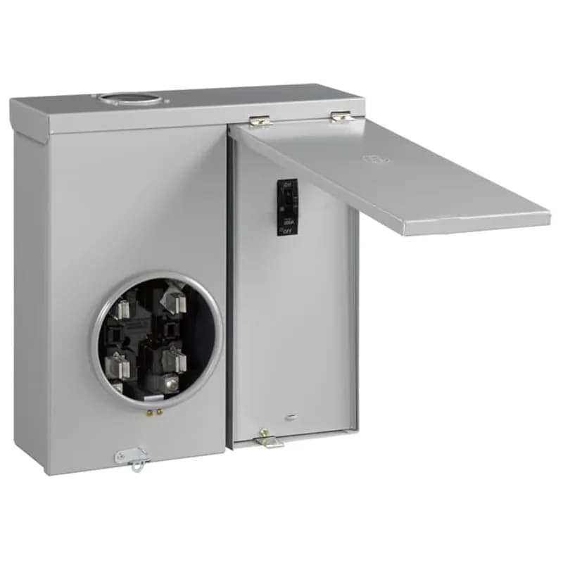 PowerMark Gold Meter Socket Load Centers are an ideal option for residential applications. Additonally, PowerMark Gold Meter Socket Load Centers provide increased reliability and maximum circuit layout flexibility. All our PowerMark Gold Meter Socket Load Centers are built with high-quality materials for extended durability. Furthermore, their perfected design allows for an easy and fast installation. The TM20RMC is a meter main socket with a ring and features a 200 A bus ampere rating, and an outdoor surface enclosure.