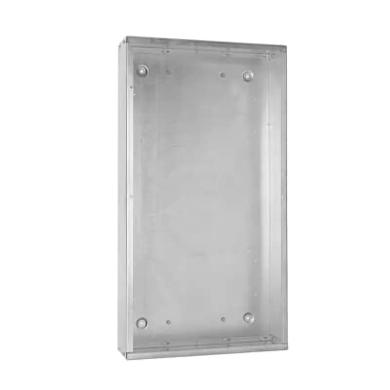 NEMA 1 Enclosures are available with 3 fronts. The blank end walls are standard, and knockouts are available optionally.