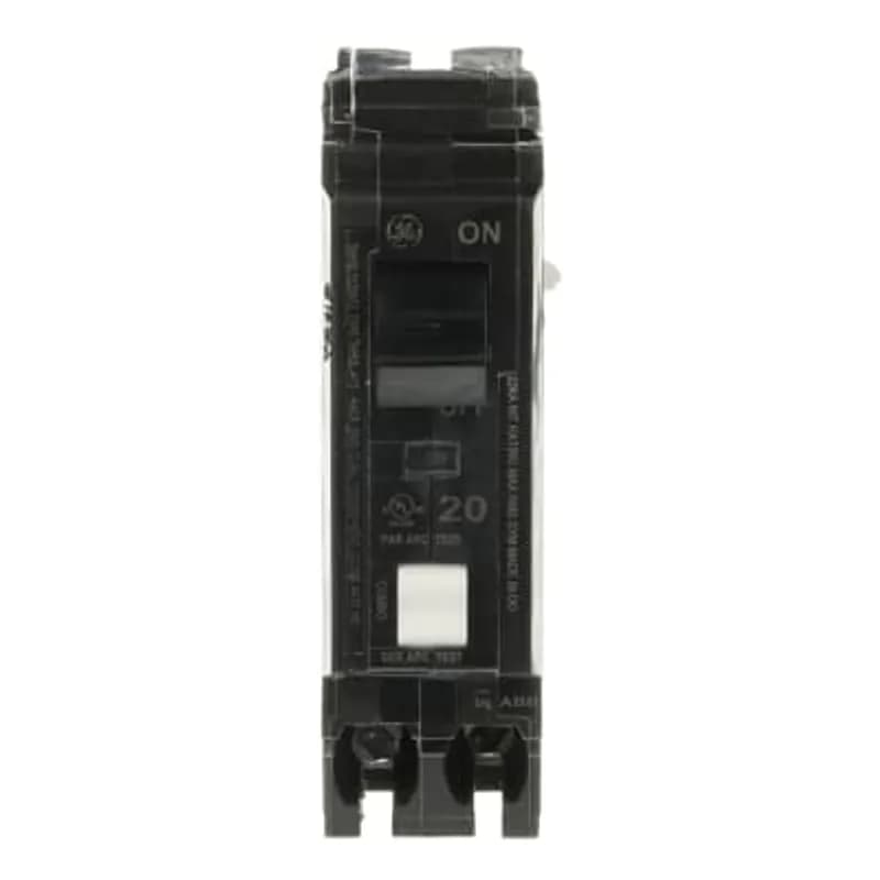 Arc fault breakers are designed to detect and prevent damages from arcing caused by damaged wire insulation or a frayed extension cord. All Q Line circuit breakers are one inch wide per pole, compact devices that feature: Quick-make / Quick-break mechanisms, common trip bars, and easy-to-spot trip indications to ensure safety and reliability. AF2 is a called a Combination breaker as it protects against arcs in both parallel and series and meets current NEC standards. The THHQL1120AF2 breaker features 1 pole, an ampere rating of 20 A, an interrupting rating of 22kAIC and a voltage rating of 120/240 V.