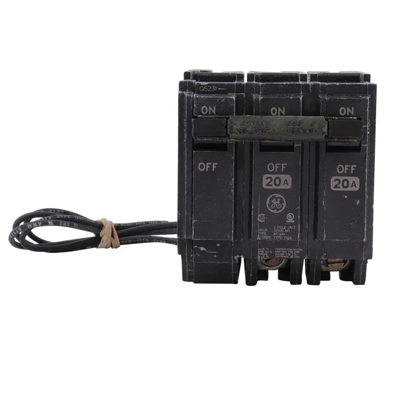 Shunt Trip breakers provide all the basic features of a standard breaker, plus they provide a connection for an external power shut off switch outside the main breaker. The THQL2135ST1 breaker features a shunt trip, 2 poles, an ampere rating of 35 A, an interrupting rating of 10kAIC, and a voltage rating of 120/240V.