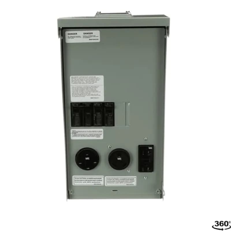 ABB - Electrification GE1LU532SS - General Electrics metallic RV units are manufactured using 16-gauge, galvanized zinc-coated steel and NEMA 3R construction, which resists corrosion and fading and provides lasting service in outdoor applications. Units are available in surface mount and earth burial or pad mount posts, metered or un-metered, offering a wide range of receptacle configurations to fit your needs. 32SS4242