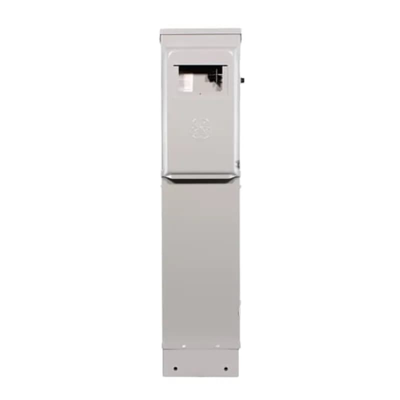 General Electrics metallic RV units are manufactured using 16-gauge, galvanized zinc-coated steel and NEMA 3R construction, which resists corrosion and fading and provides lasting service in outdoor applications. Units are available in surface mount and earth burial or pad mount posts, metered or un-metered, offering a wide range of receptacle configurations to fit your needs. 2PSL4167